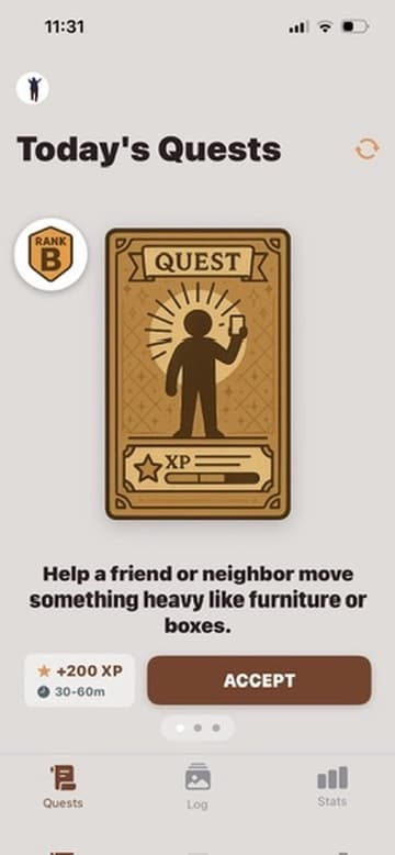 Solo Quest XP - Daily Quests Screen 2