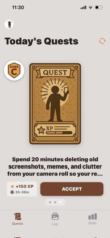 Solo Quest XP - Daily Quests Screen 3